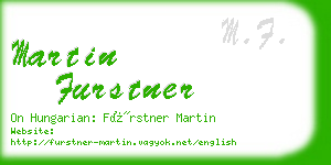 martin furstner business card